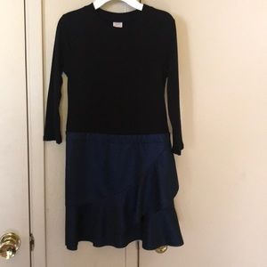 Black and navy blue dress